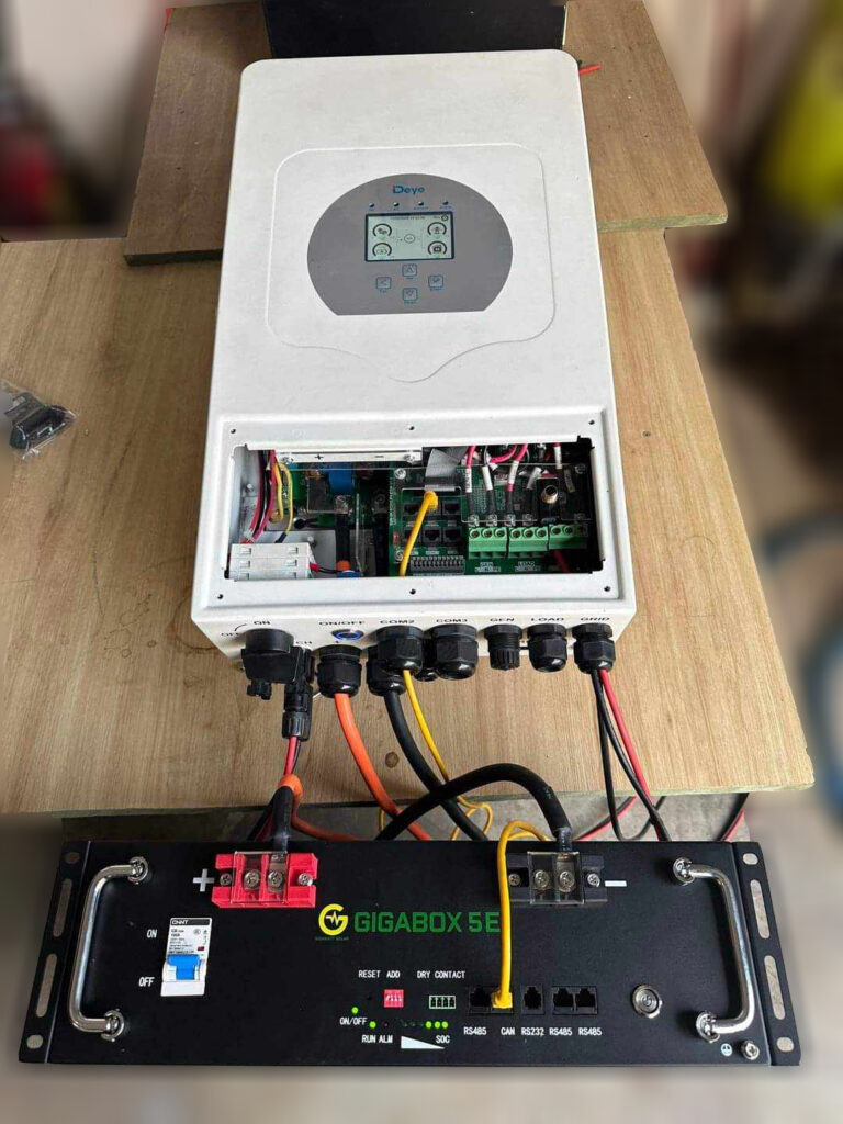 Inverter Deye giao tiếp với Gigabox 5E